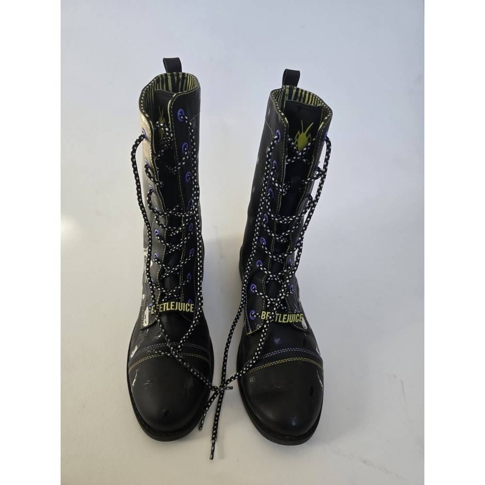 BEETLEJUICE Sandworm Black Boots 'Strange and Unusual' Women's Size 10